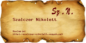 Szalczer Nikolett névjegykártya